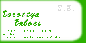 dorottya babocs business card